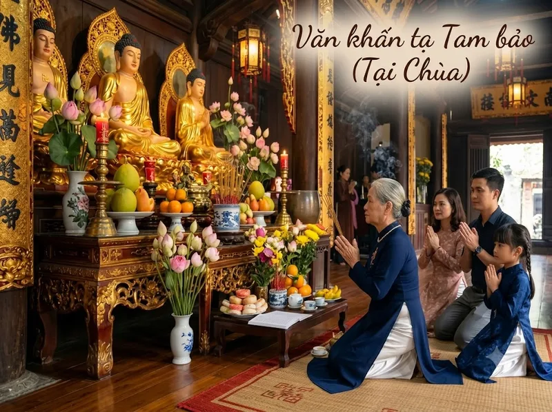 Khấn tại các ban thờ nên theo hướng dẫn và bố cục từng ngôi chùa