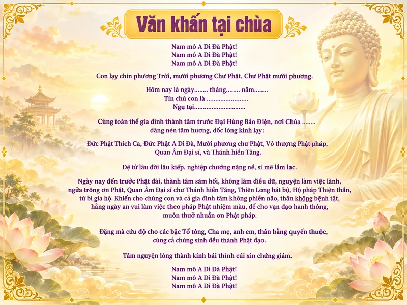 Cách khấn ngày rằm, mùng một vẫn nên ngắn gọn và thành tâm